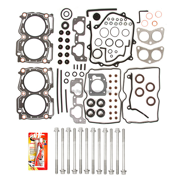 Head Gasket Set Intake Exhaust Valves for 99-03 Subaru Saab 2.5L SOHC EJ251