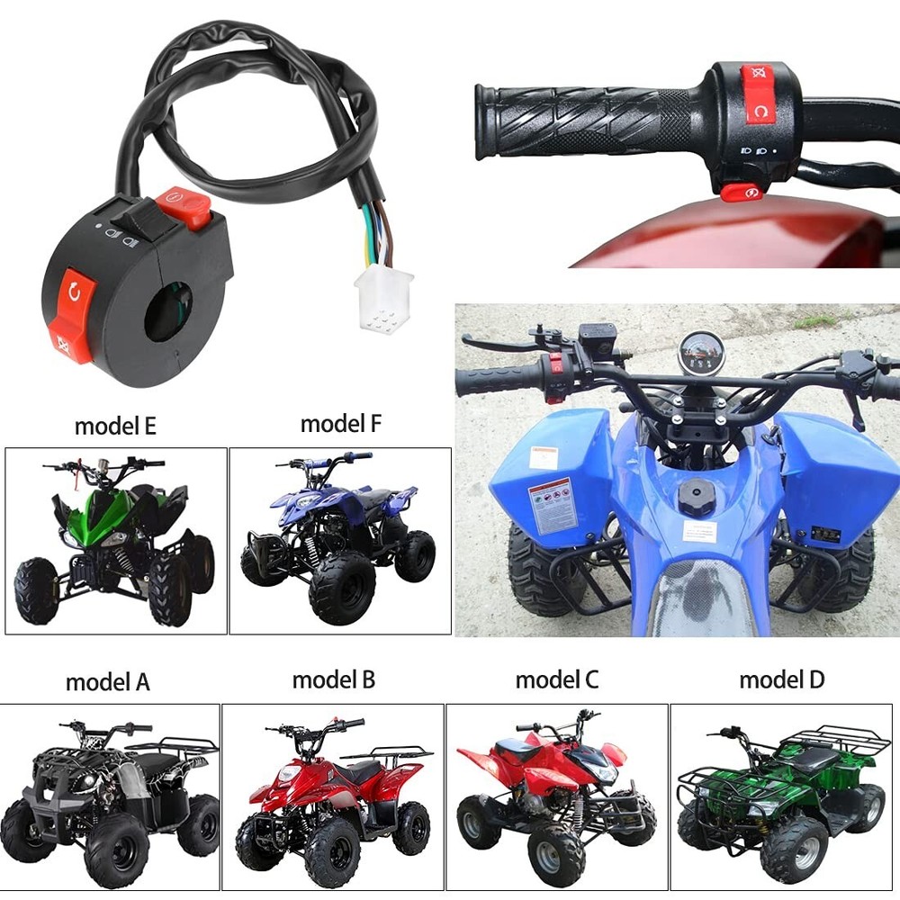 Left Starter Kill Light Switch Female Plug For 50cc 70cc 90cc 110cc 125cc ATV