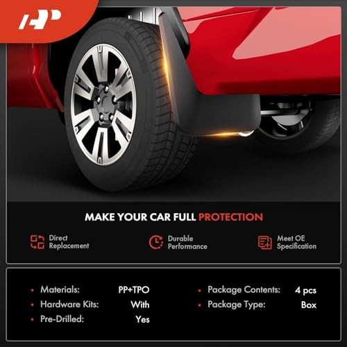 Set of 4PCS Mud Flaps Splash Guards Mudguards Mudflaps with Hardware