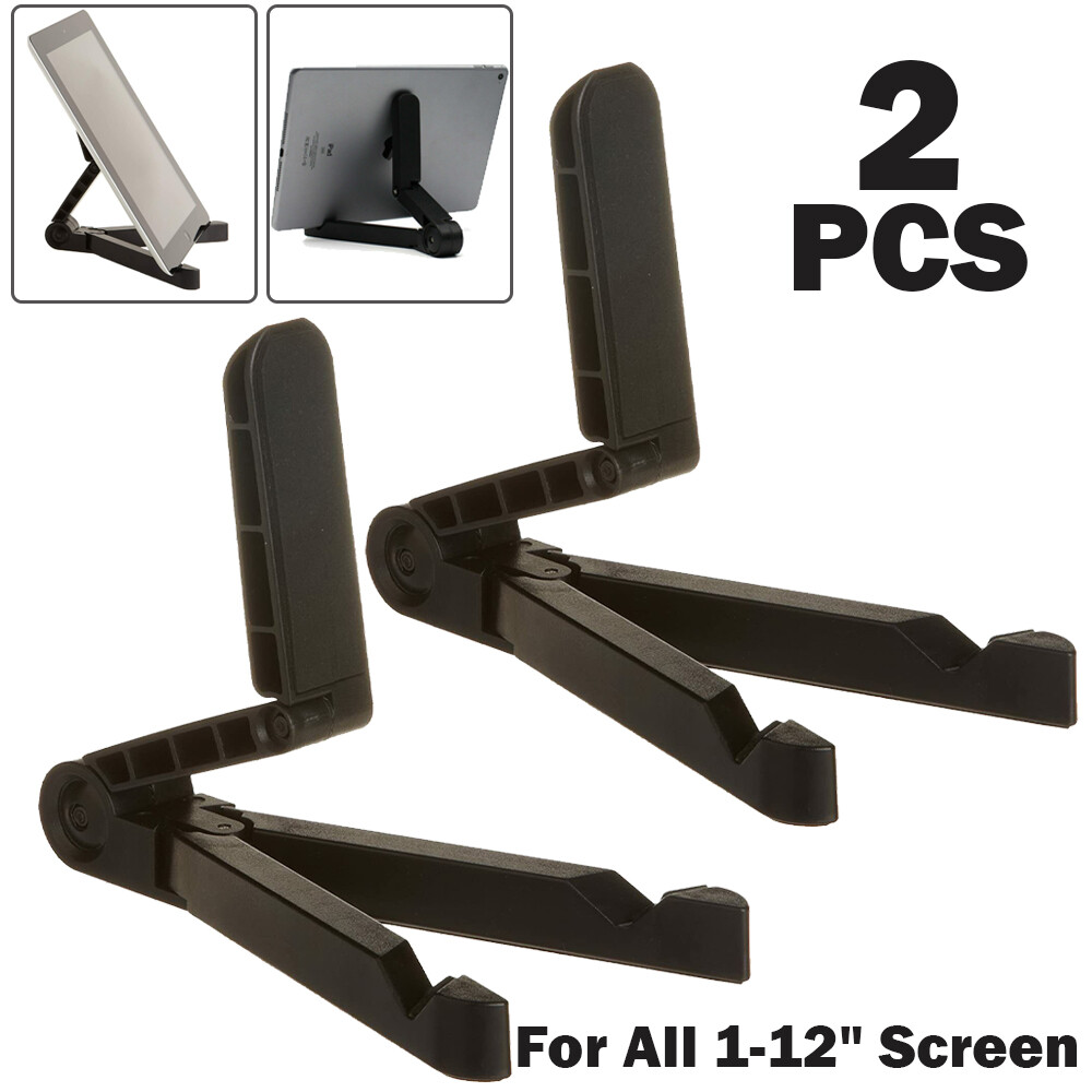 2Pcs Adjustable Portable Desktop Holder Mount Folding Tablet Stand Anti-Slip