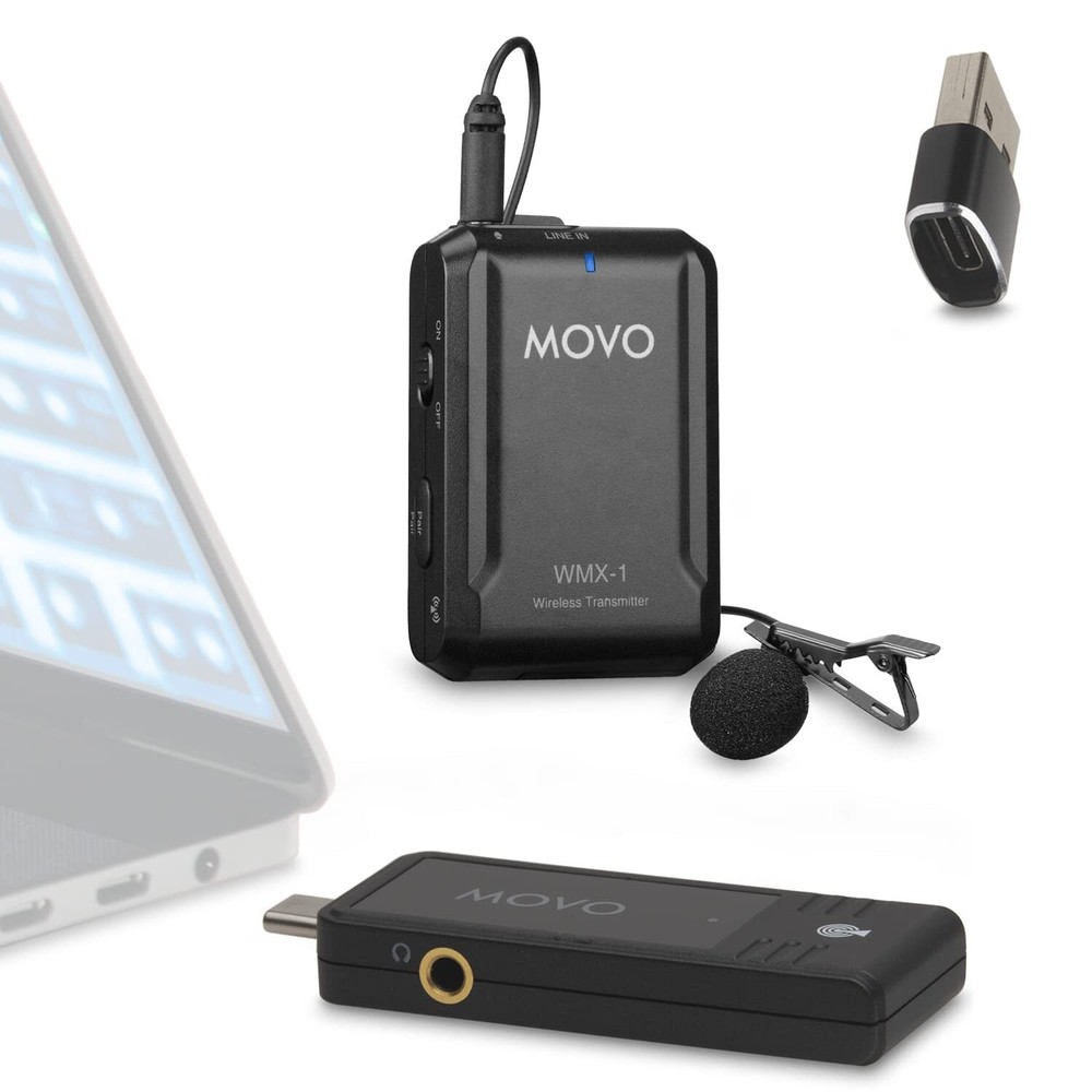 USB-C Wireless Lavalier Microphone for Computers Tablets Smartphones WMX-1-UL