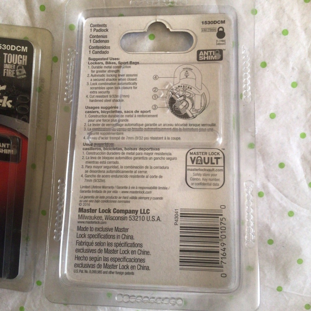 Combination Padlocks Master Lock - 3 Locks NEW SEALED