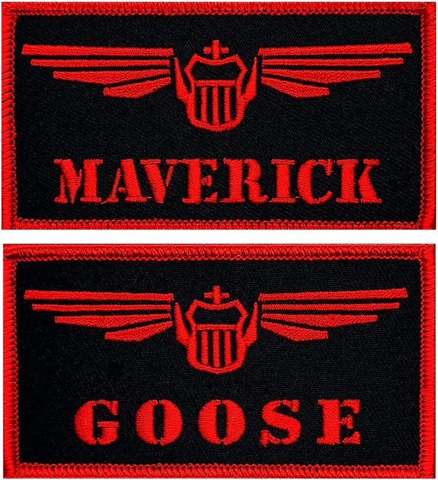 Goose Maverick Navy Fighter Weapons School Morale Patch  - 2PC Bundle HOOK