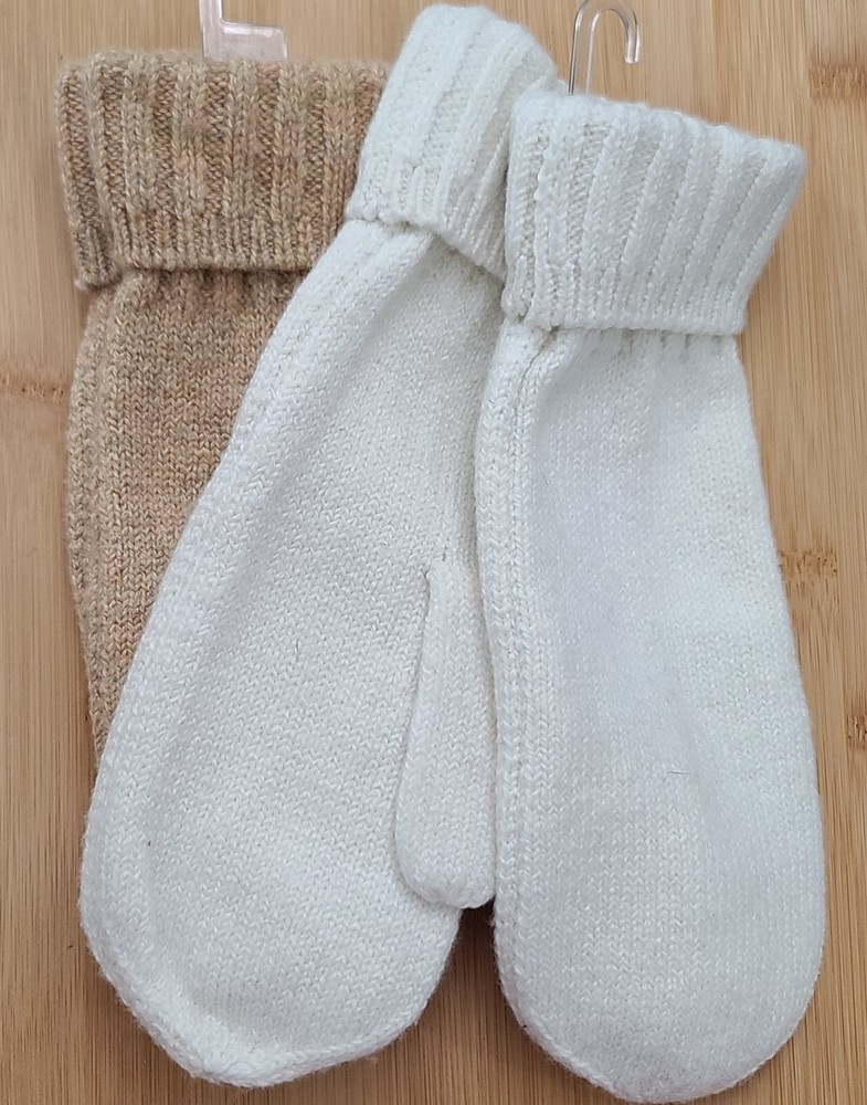 Universal Thread Knit Mittens - Tan/Brown - One Size - NEW