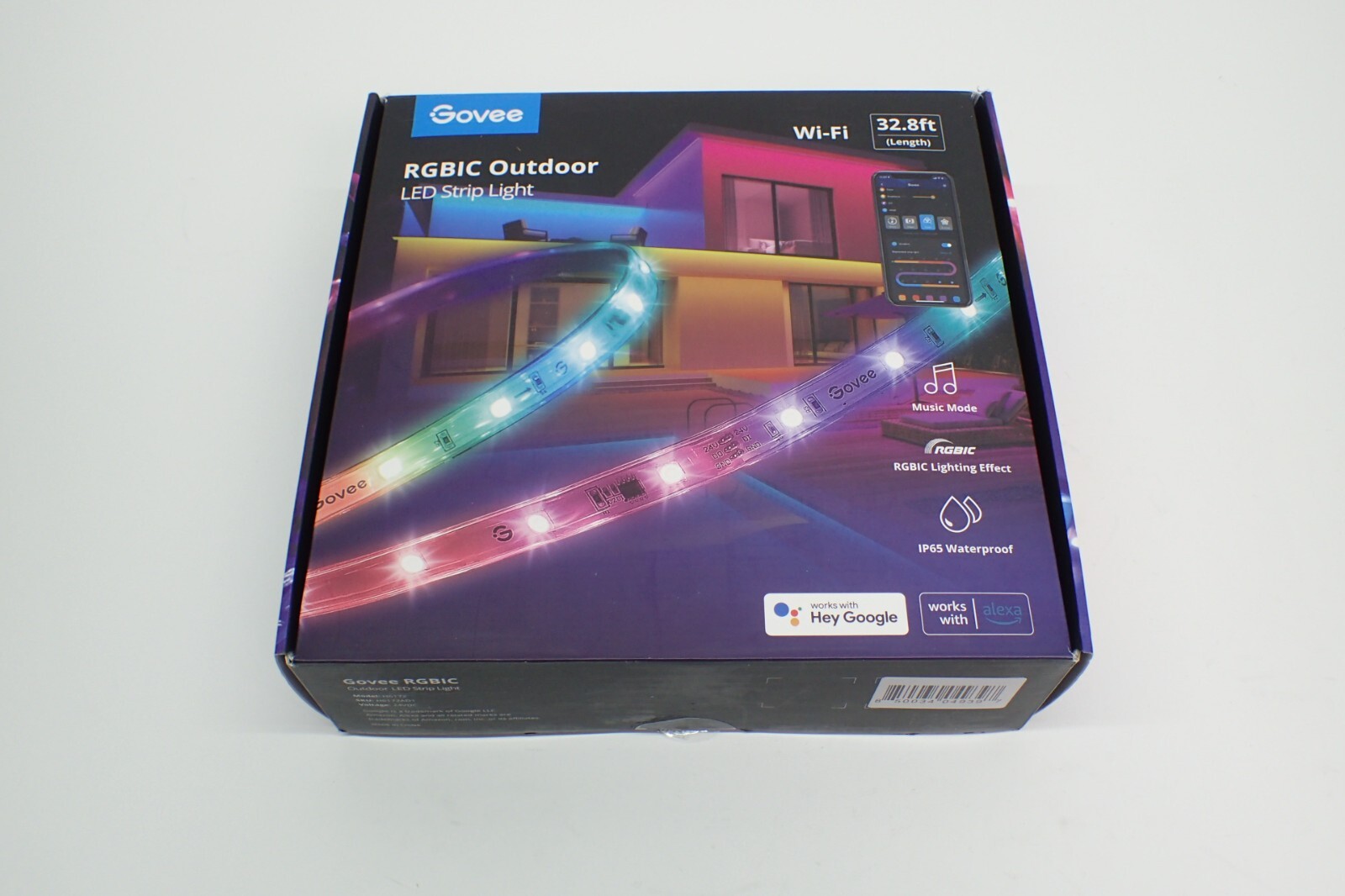 Govee RGBIC Outdoor LED Strip Lights H6172 - Smart Control, Bluetooth, 32.8ft