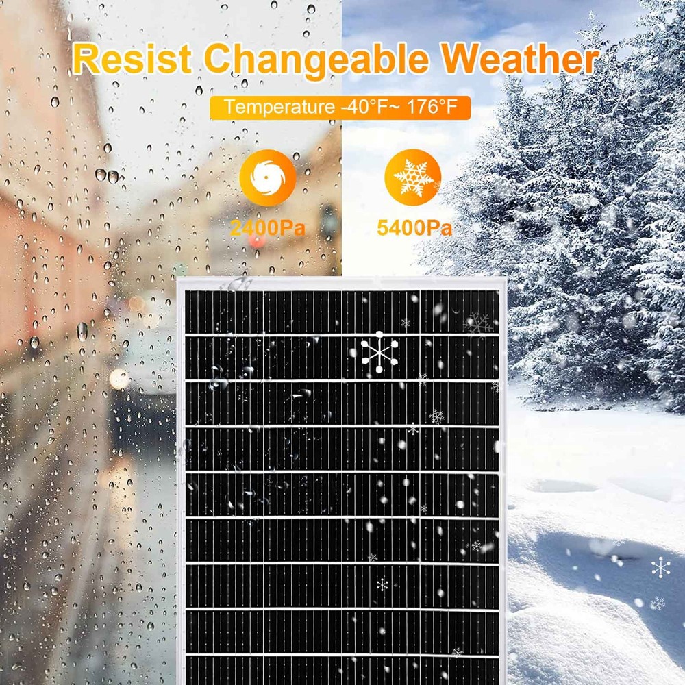 200W Solar Panel 12V Monocrystalline Solar Module PV Panel RV Off-Grid System