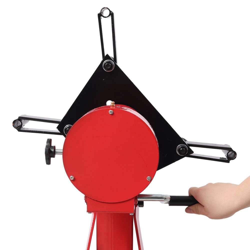1500lbs Folding Engine Stand - 360° Rotating Head, Red