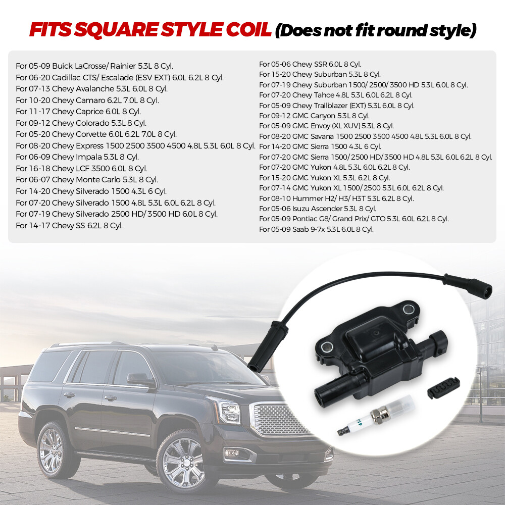 Spark Plugs And Wire And Coil Packs Ignition Coil Set For GM 4.8 5.3 6.0 6.2 7.0