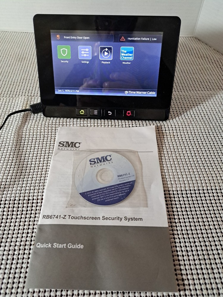SMC Networks RB6741-Z Touchscreen Security System, With Guide & Disk, Untested