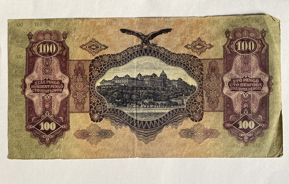 1930 HUNGARY 100 PENGO Banknote Circulated