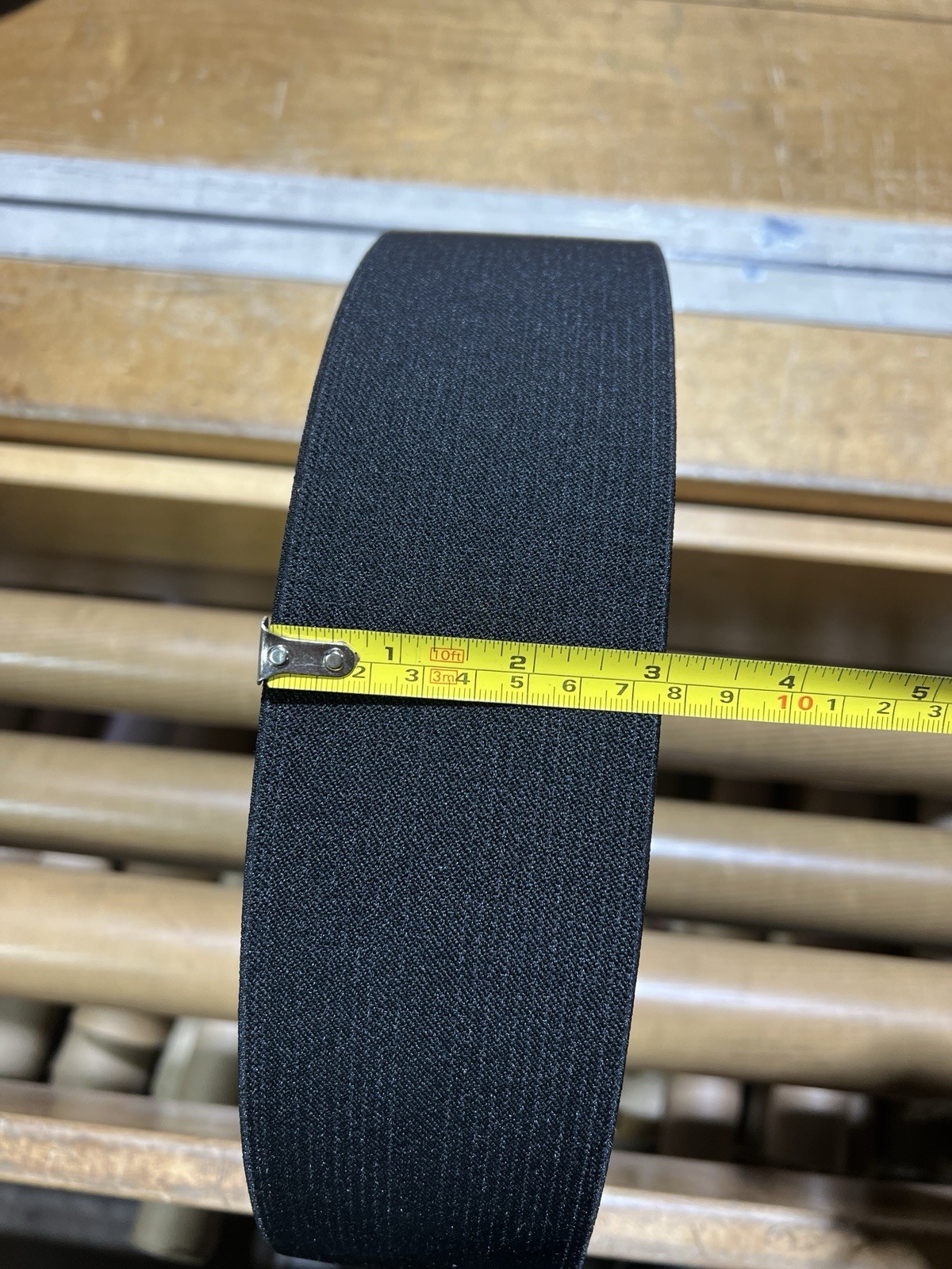 3in Wide Military Grade HD Elastic By-The-Yard - Black