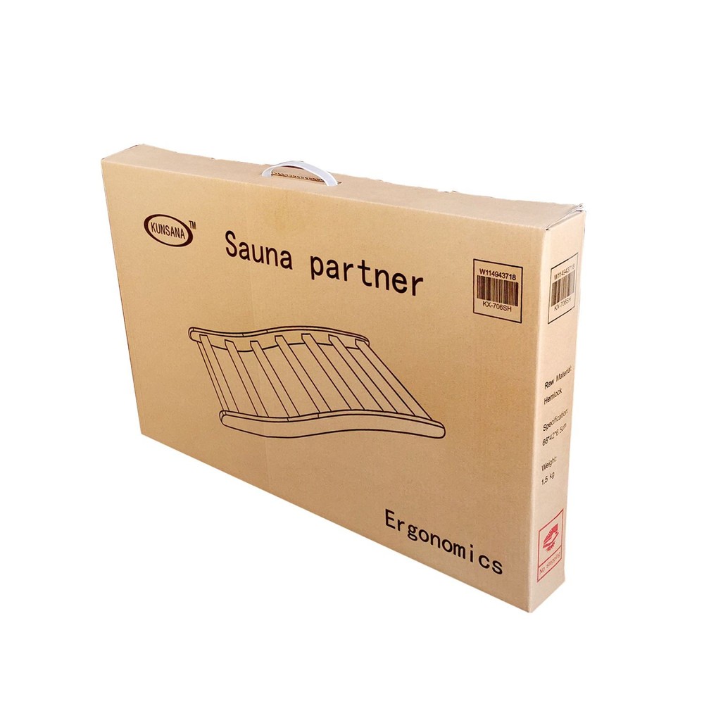Ergonomic Sauna Backrest in Hemlock for Relaxing Spa Experience