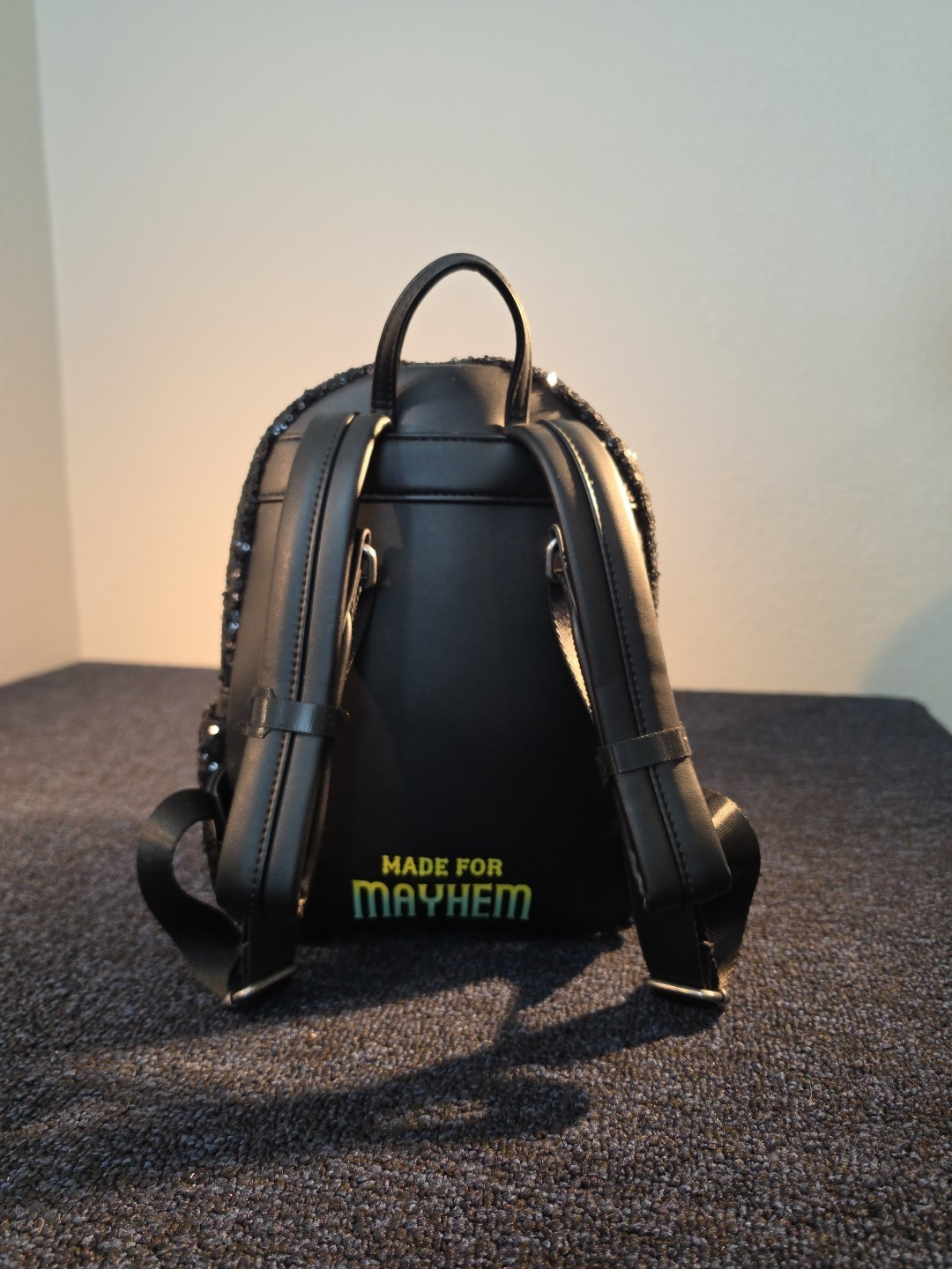 Loungefly Disney Villains Maleficent Dragon Sequin Snow Globe Mini Backpack