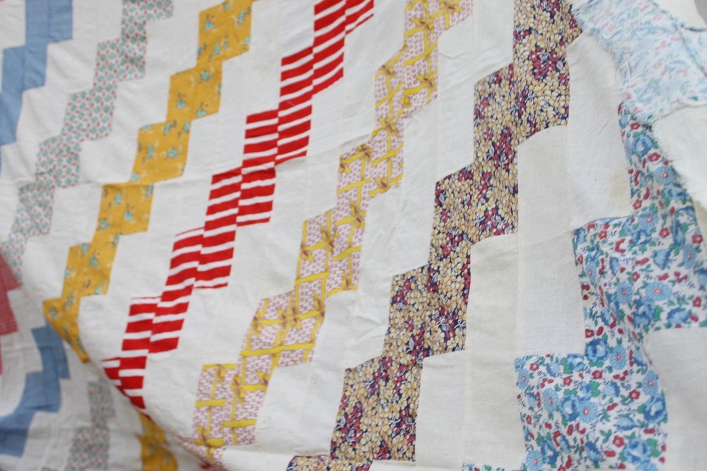 Antique Brick’in It Heirloom Patchwork Quilt Top