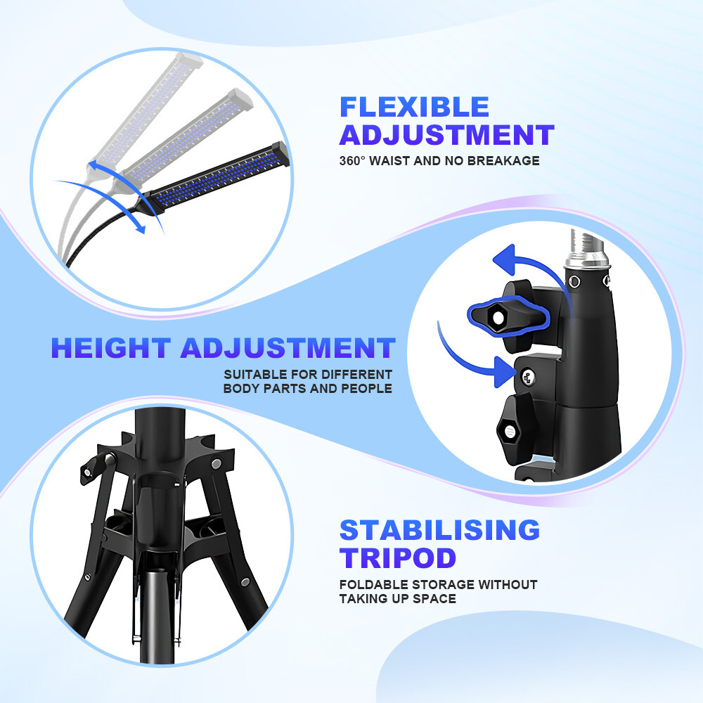 Sun Home Tanning Lamp Face Body Sunlamp Vitamin D UV Goggles Spa Skin Tone Rays