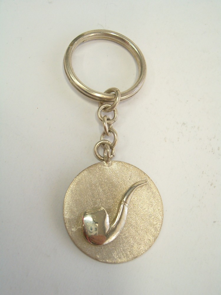 Pipe: 925 Silver Keychain - Slow Smoke - Root - Breeze