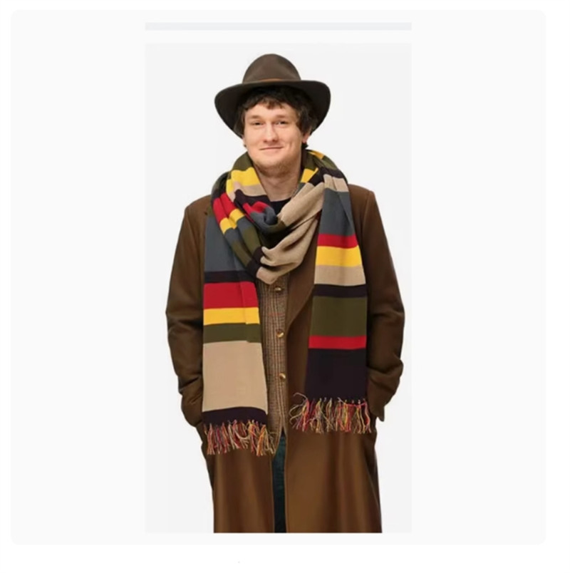 Doctor Who 4th Doctor Deluxe Striped Scarf - 12ft Tom Baker Costume Gift