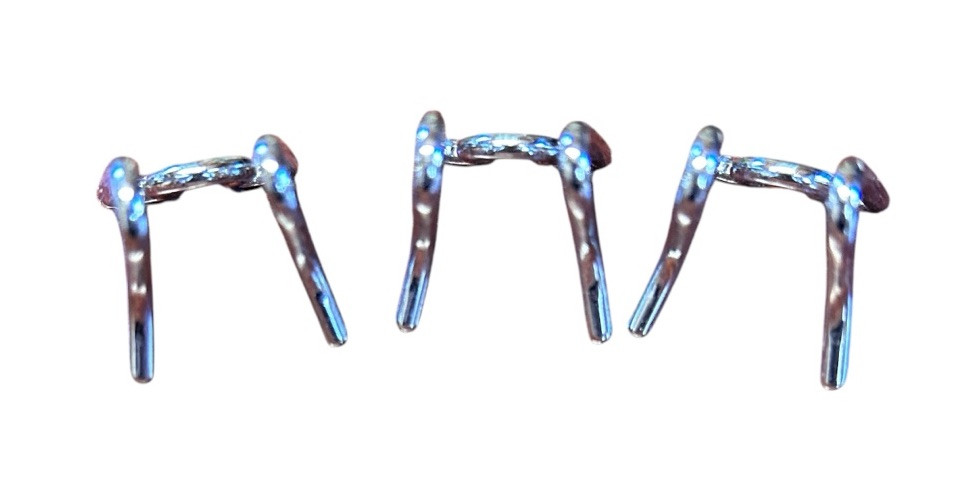 Lot Of 3 Herm Sprenger OEM Chrome Plated Steel Extra Links Prong Collar 2.25mm