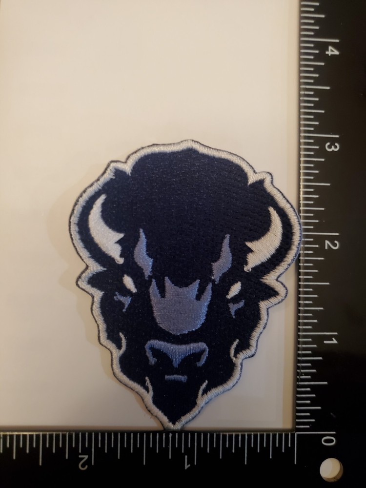 Howard University Bison Patch. Fully Embroidered. Iron On Backing. 3"x2"