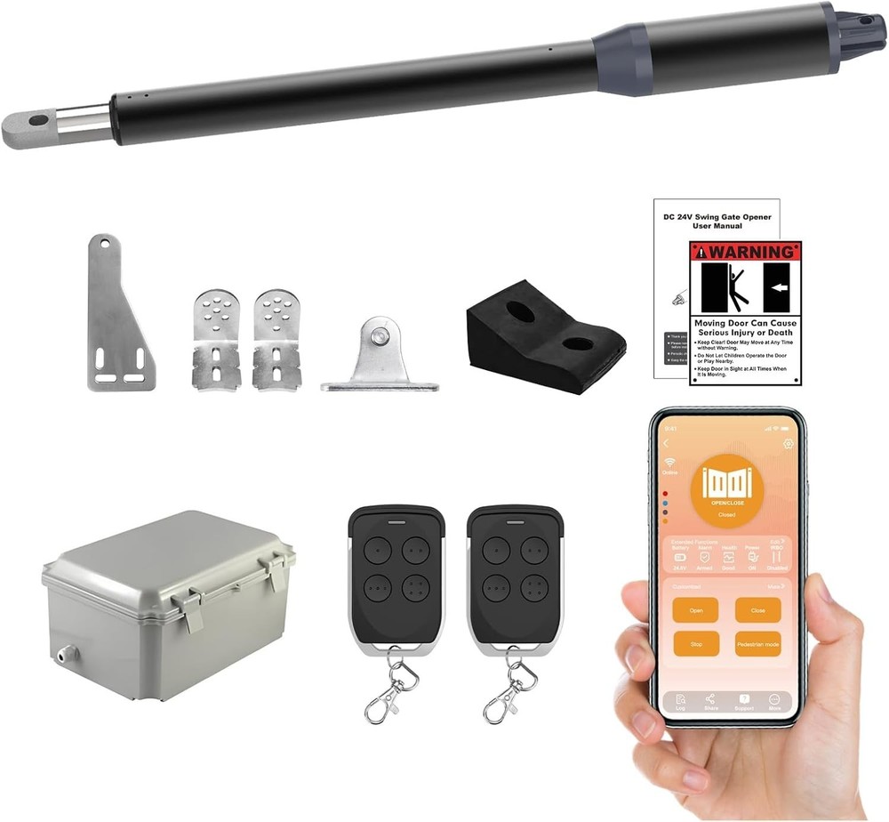 Opener Systems C01 L Smart Automatic Gate Opener Kit App Compatible Single Swing