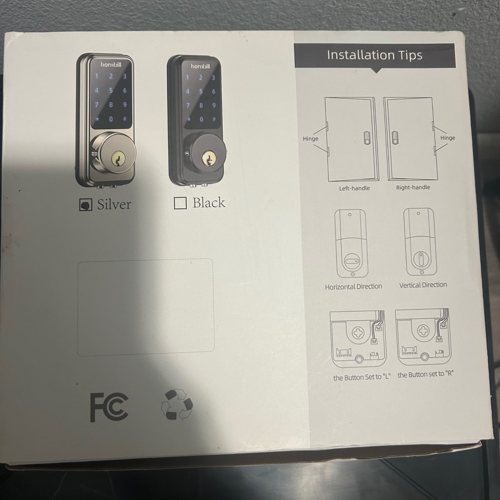 Hornbill Smart Lock Keypad Electronic Deadbolt Keyless Entry App Control