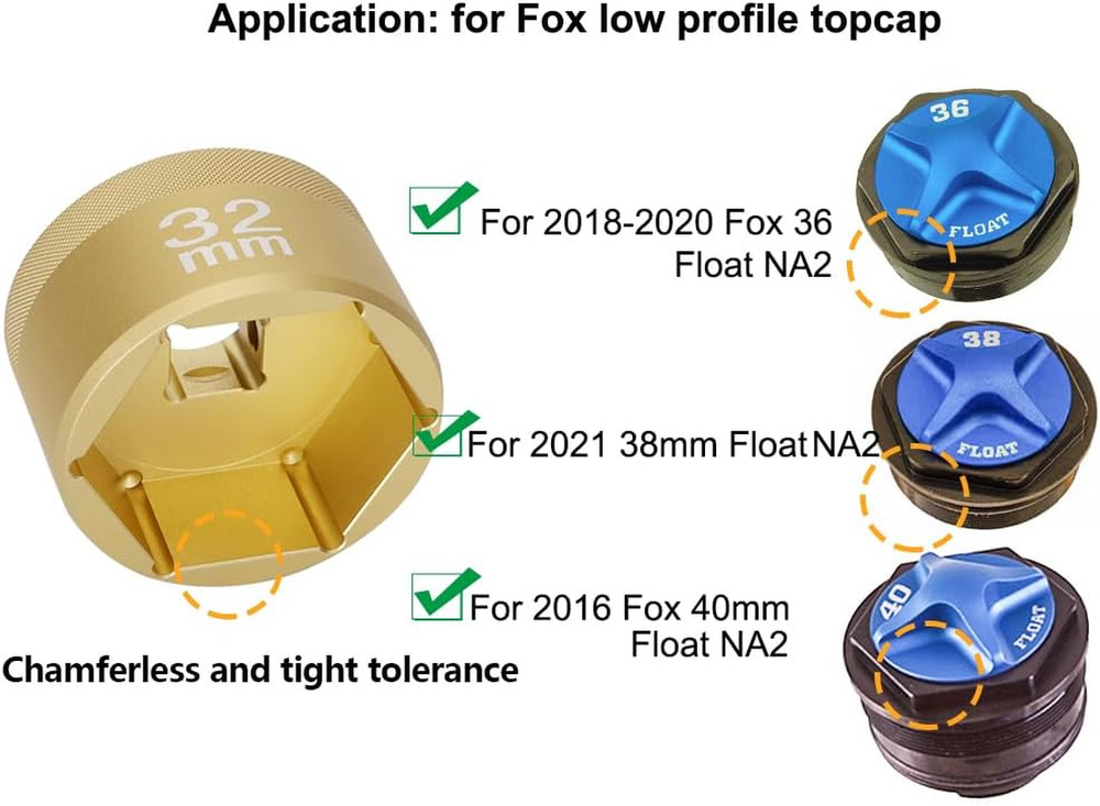 32Mm Flat Socket 32Mm Chamferless Socket 32Mm Socket Flat for Fox 36 38 40 Fork