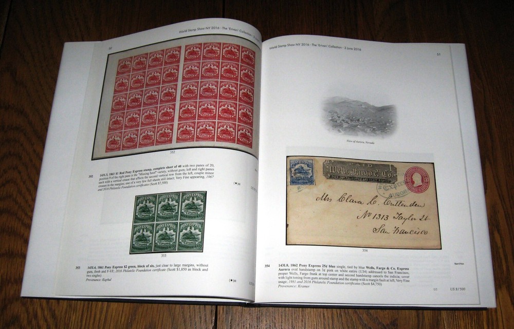 World Stamp Show NY 2016 Auction The 'Erivan' Collection book