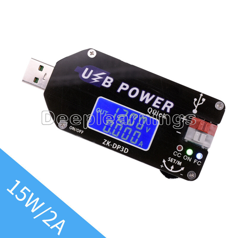 Digital Control USB Adjustable Power Supply Module 2A 15W CC CV Speed Controller