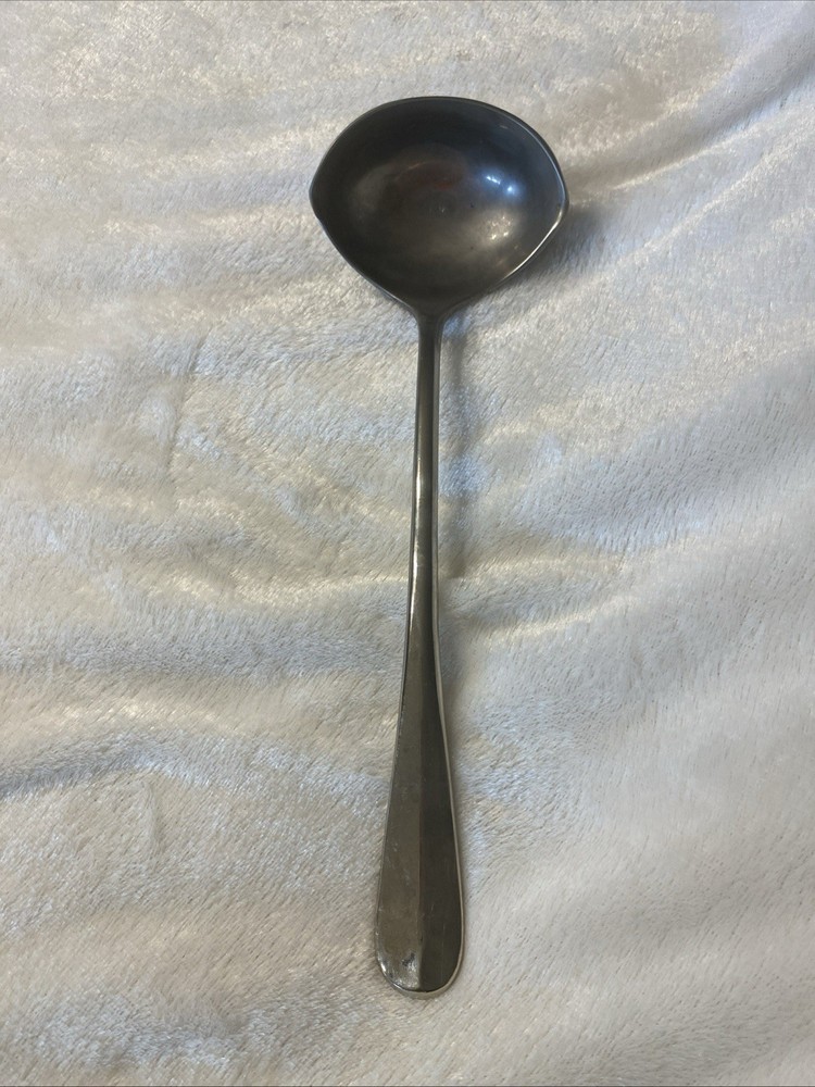 SILVER PLATED LARGE PUNCH BOWL SPOON 13" 10" HANDLE SOUP ITALY EALES Vintage