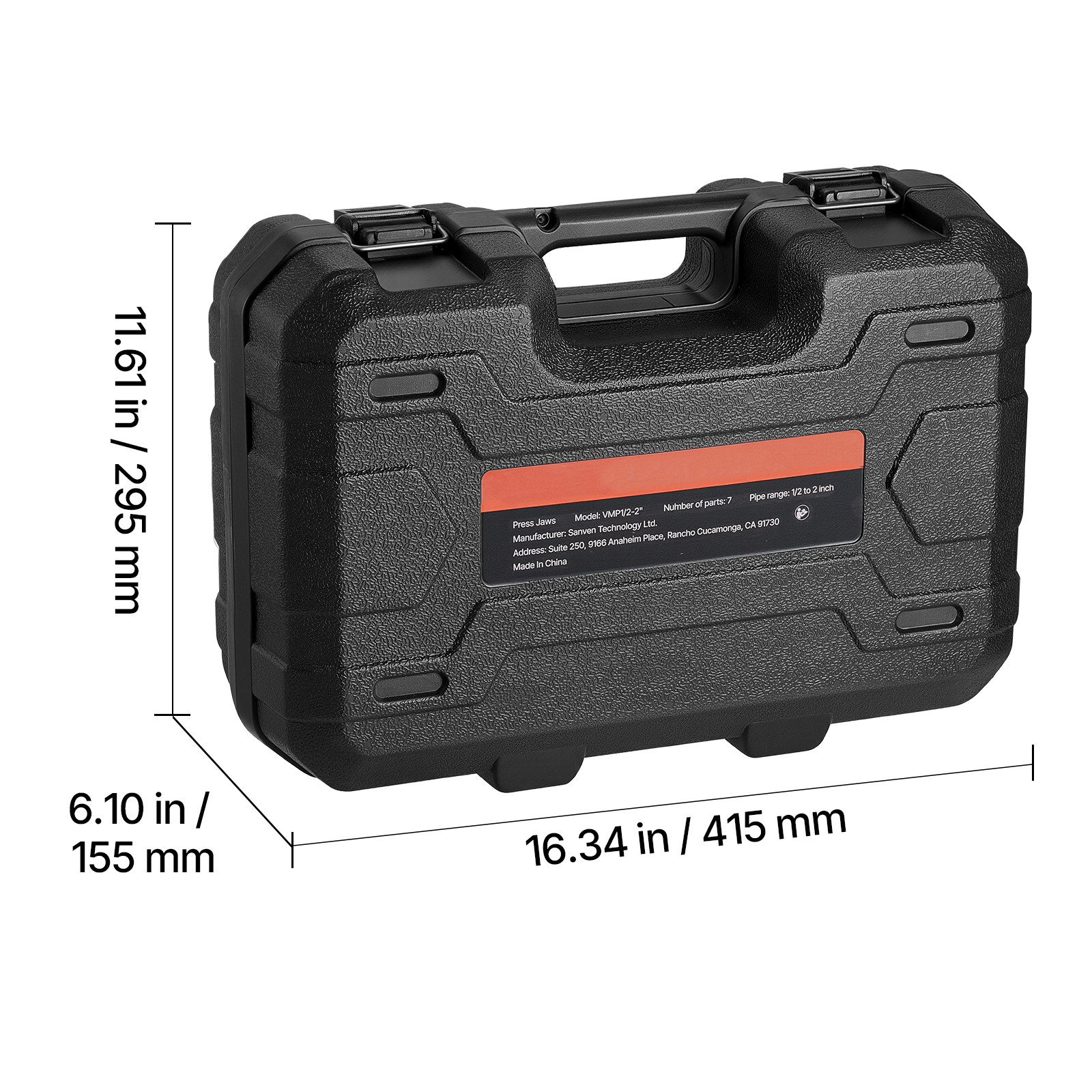 7 PCS MegaPress Pressing Kit 1/2" to 2" for Standard Press Tools with Case