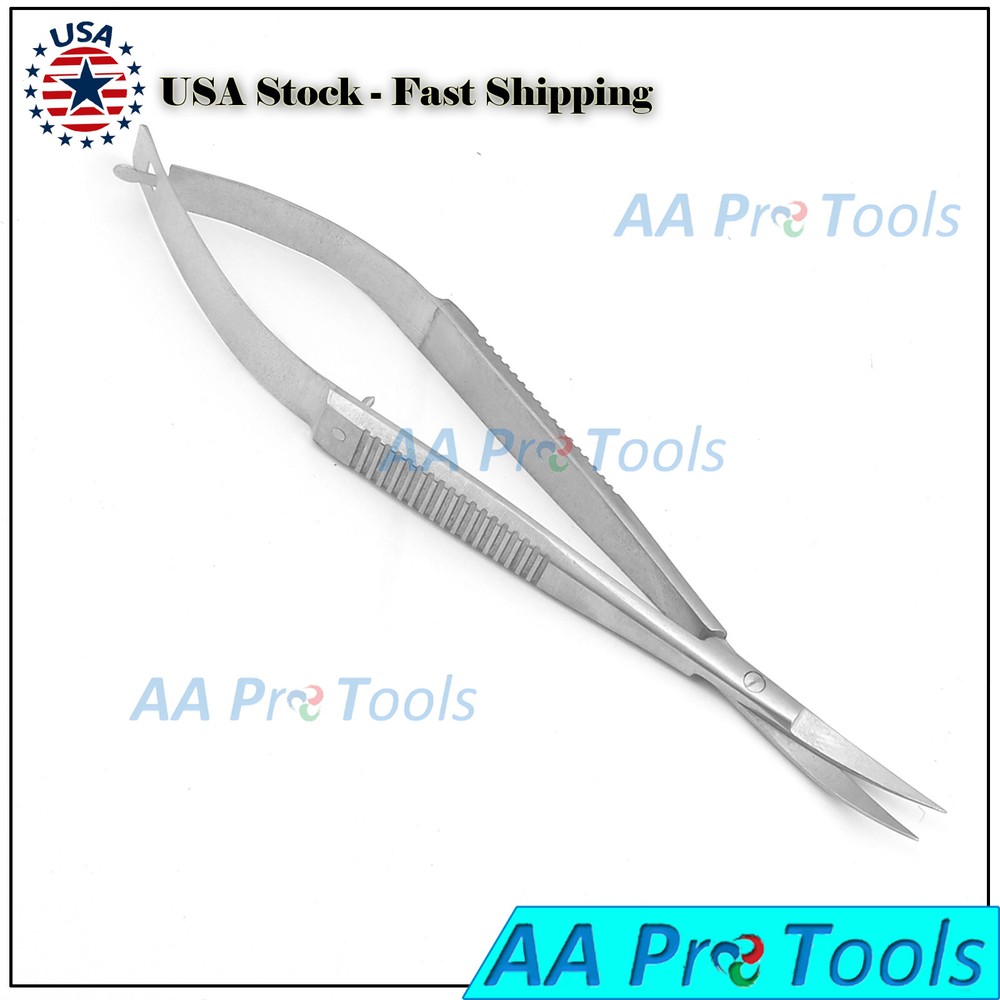 CURVED BLADE PUSH SNIP "SQUEEZE-SCISSORS" THREAD CUTTER