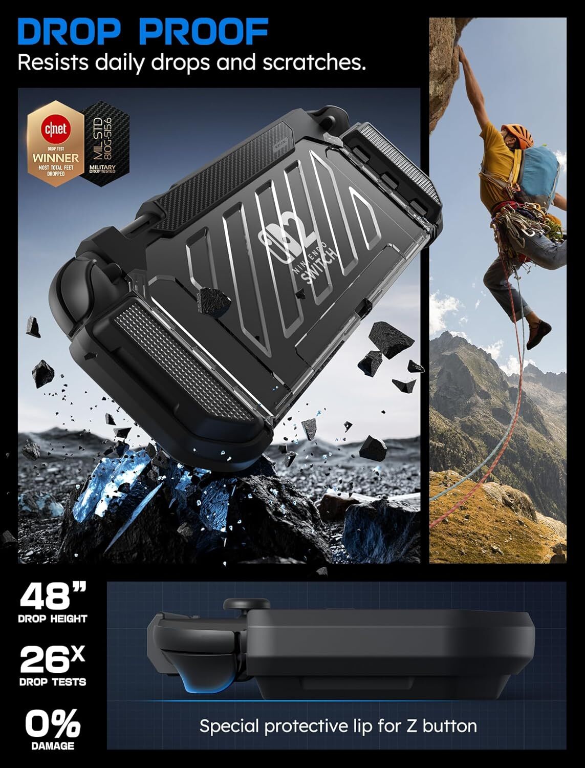 SUPCASE for Nintendo Switch 2 / Switch OLED Military Protection Dockable Case US