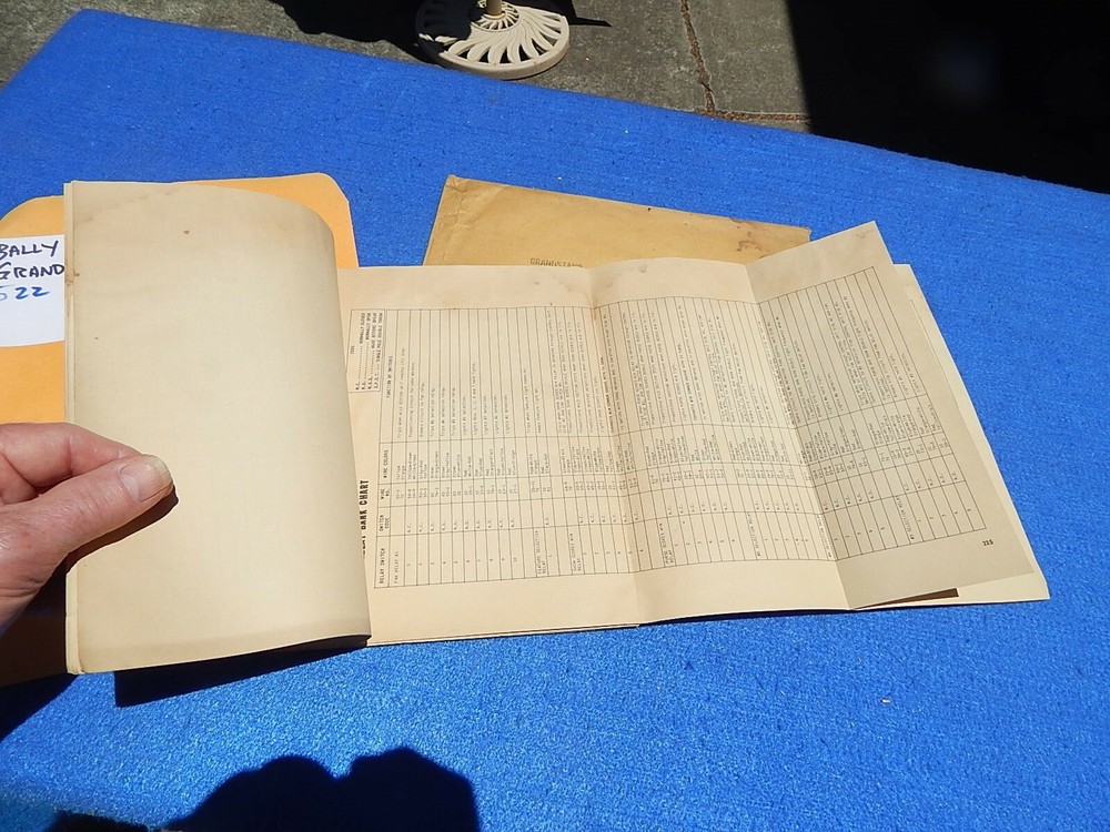 1950 Bally GRANDSTAND Operating Instructions