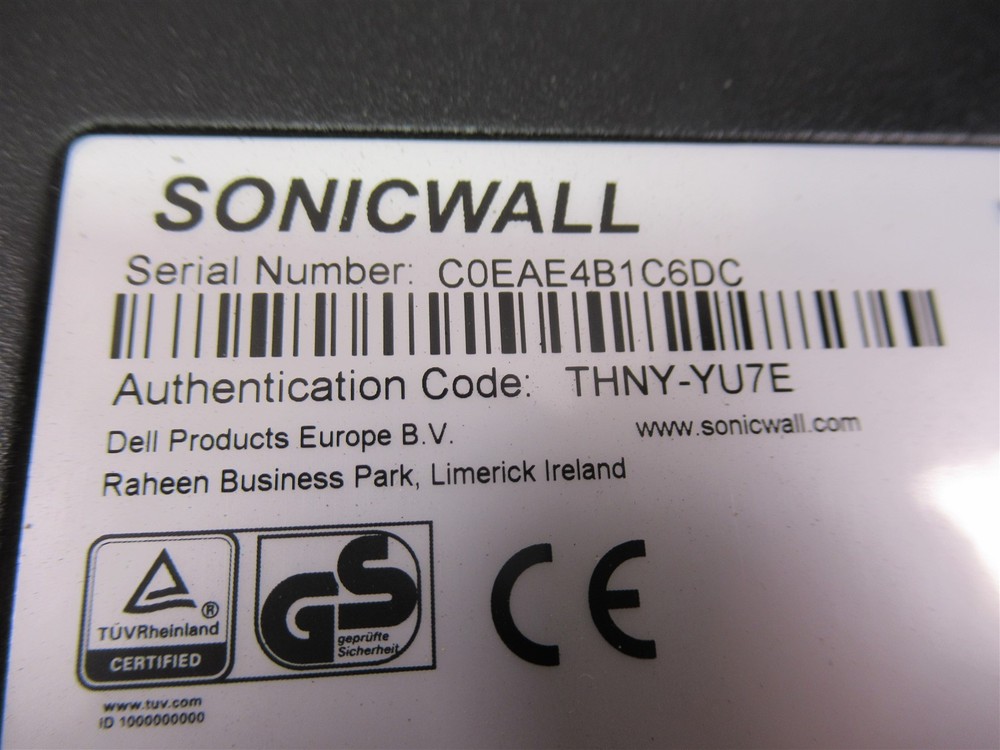 Dell Sonic Wall NSA 3600 Firewall Security Appliance