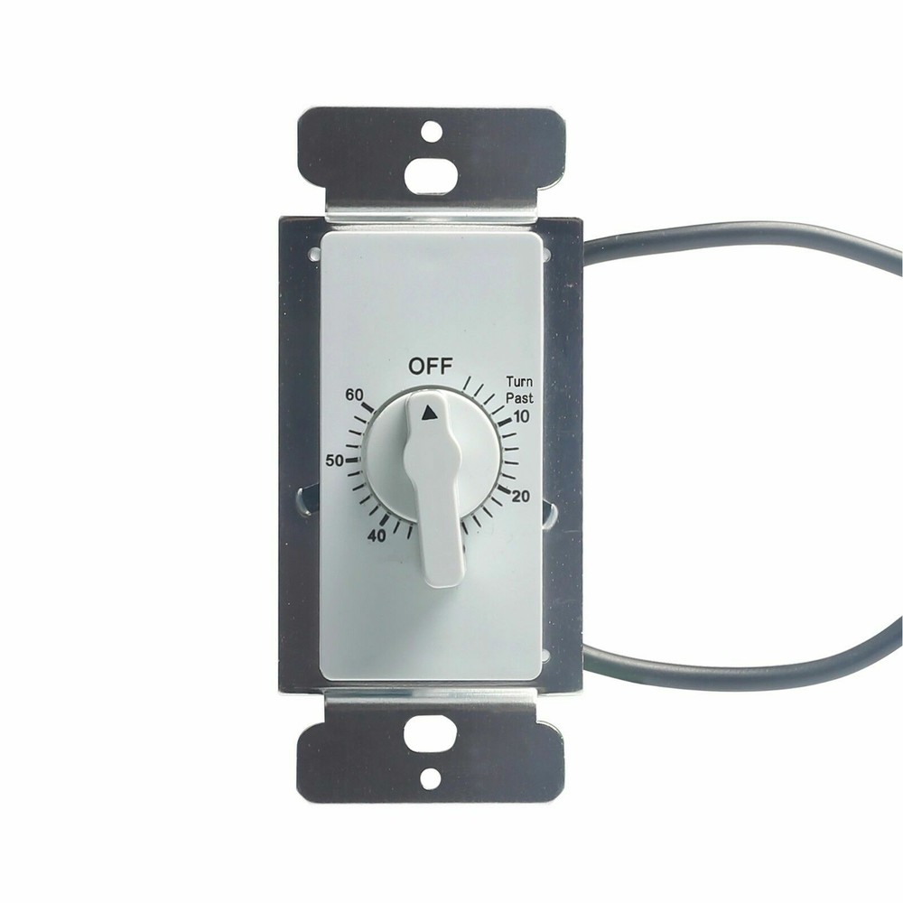 BN-LINK Heavy Duty Mechanical 60-Minute In-Wall Spring Loaded Countdown Timer