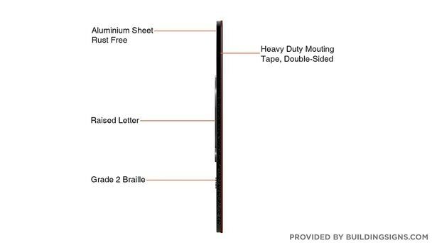B Elevator Jamb Plate Sign (Basement Elevator JAMB)with Braille and...ref1020