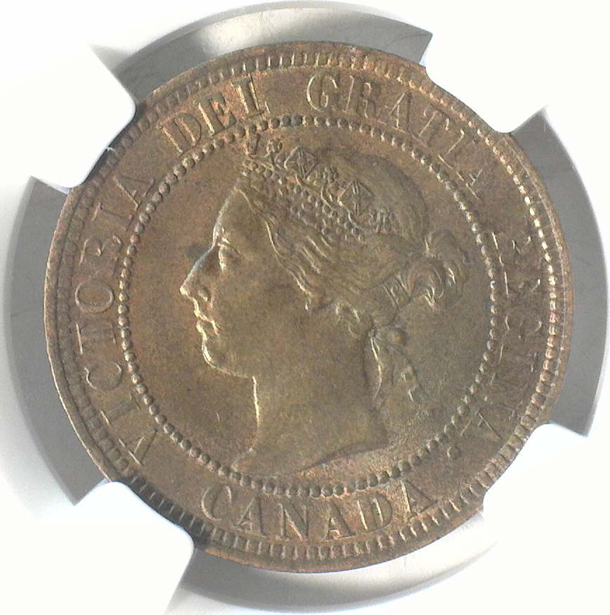 CANADA 1900H 1¢ NGC MS63 BN