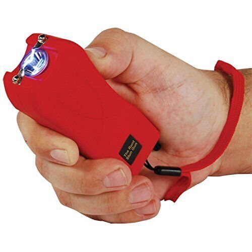 Runt 80 Million Volt stun Gun LED Flashlight & Disable Pin - Red