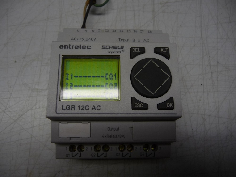 Entrelec LGR-12C-AC, Programmable Logic Relay, 115-230 Vac, 8 inputs, 4 outputs