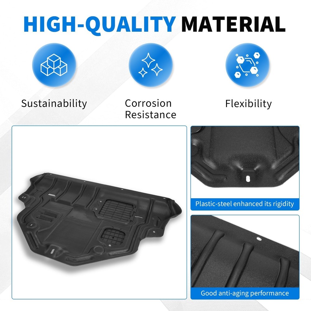 Front Lower Engine Splash Shield Compatible with Jeep Cherokee 2019 2020 2021...