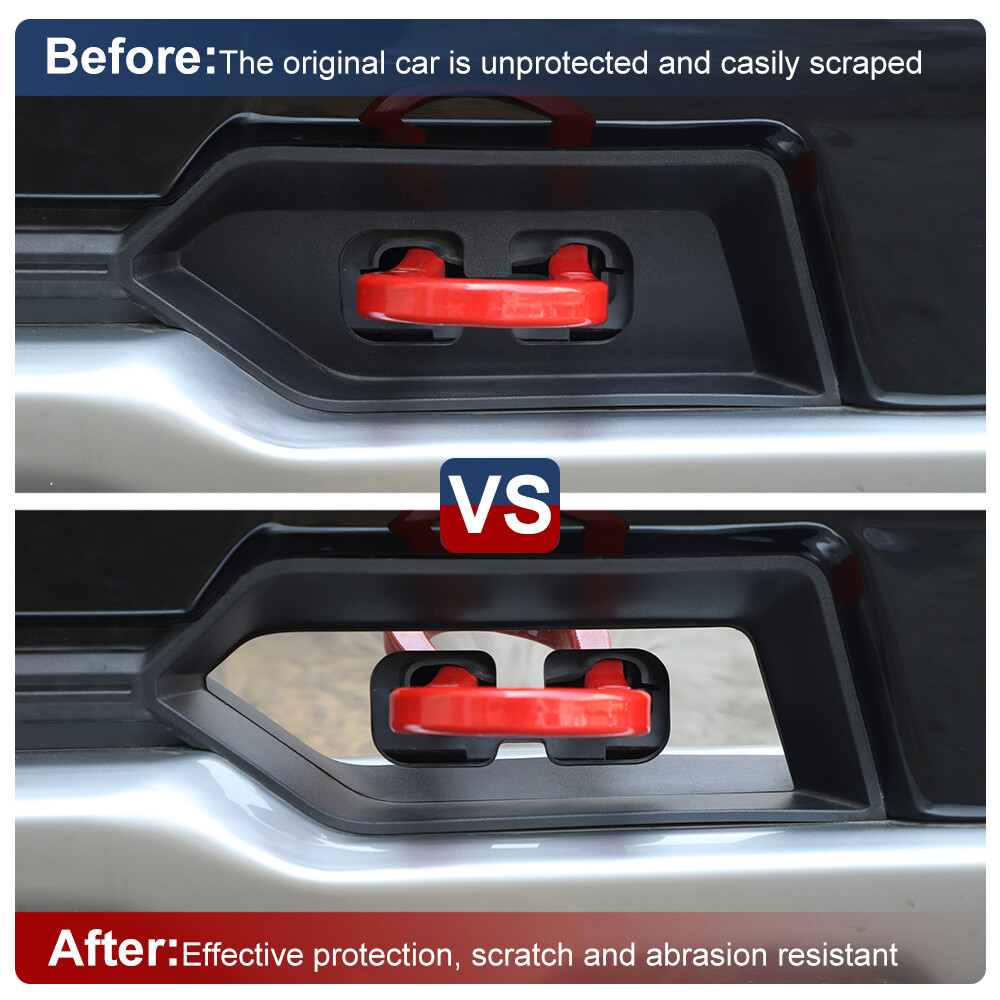 Chrome Front Bumper Tow Hook Panel Cover Trim For Chevy Silverado 19+Accessories