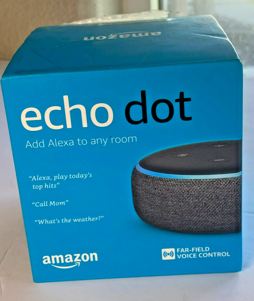 Amazon Echo Dot 3rd Gen Smart Compact Speaker Alexa Charcoal Black NIB Unused