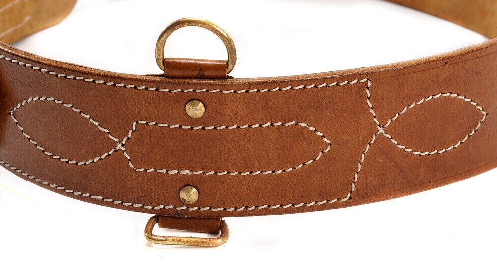 Sam Browne Belt with Shoulder Strap Brown Leather WW1 will fit 46" to 50"