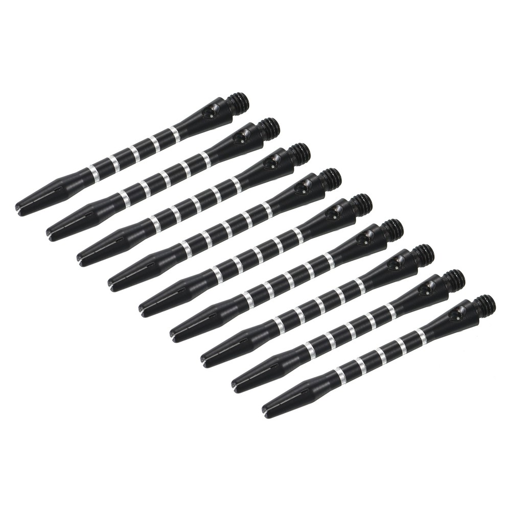 48mm Dart Shafts, Medium 2BA Thread Aluminum Dart Stems - 9 Pack (Black)