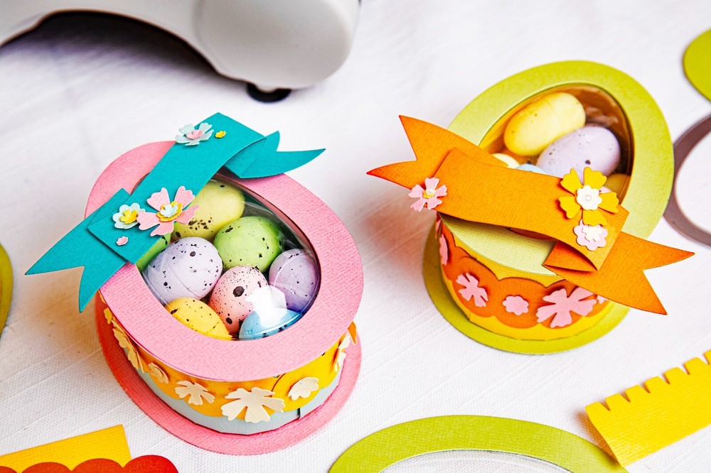 Sizzix Easter Egg Box Thinlits 9pc #666521 Retail $59.99 Use w egg shaker dome