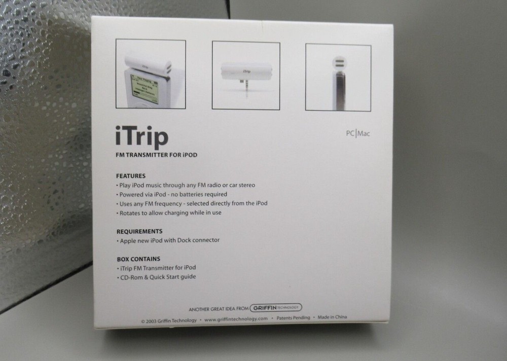 iTrip FM transmitter for iPod PC Mac any FM frequency open box