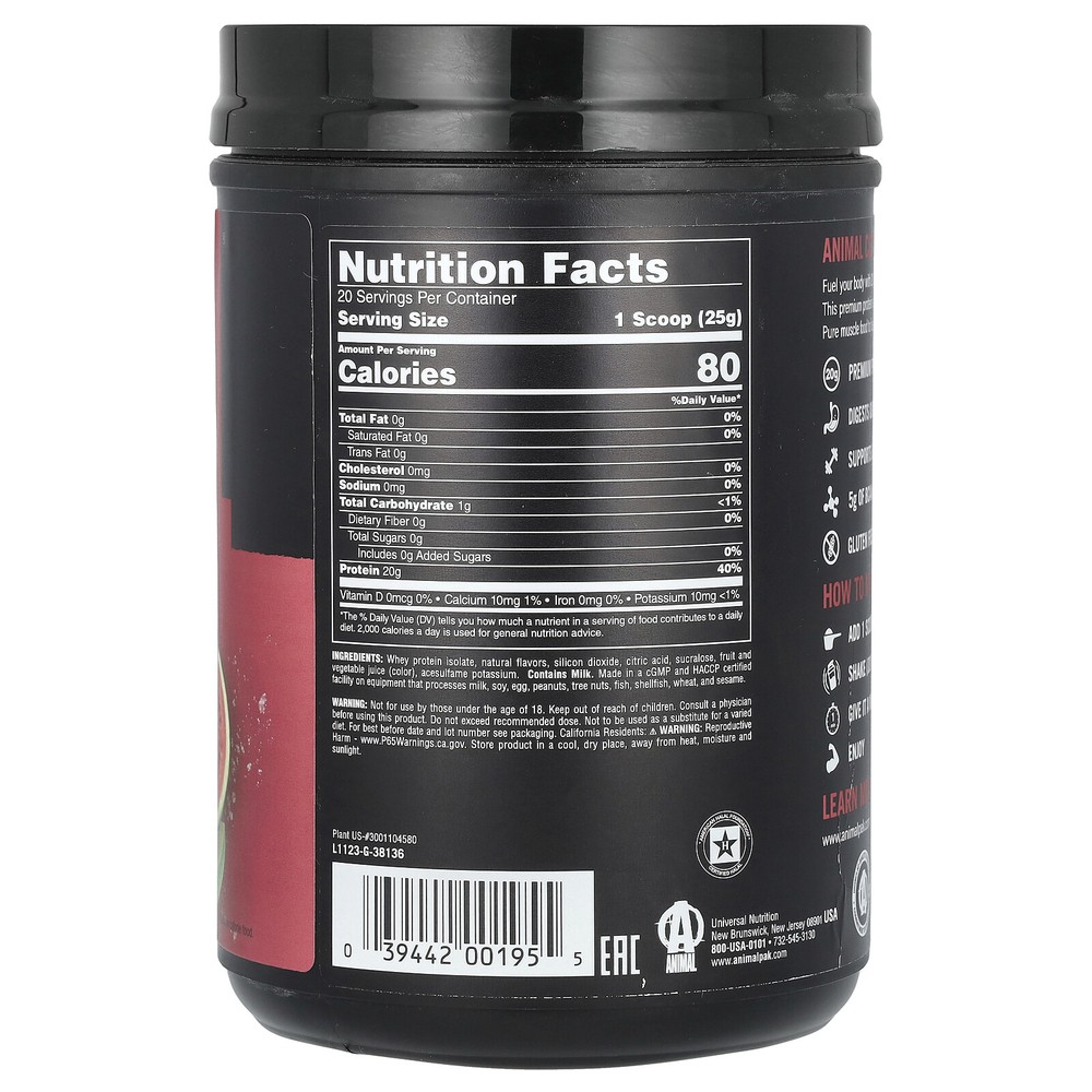 Clear Whey Isolate, Watermelon Limeade, 1.1 lb (500 g)