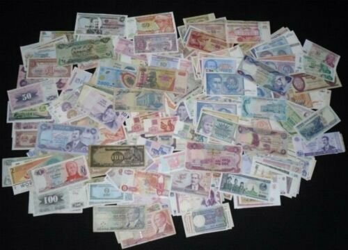 50 Different Coins from 50 Different Countries & 50 Different World Banknotes