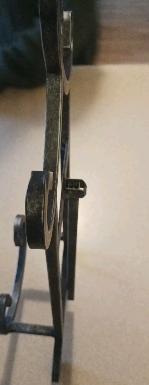 Iron Scrolled Black & Silver 16.5" Table Top Easel Display Stand Picture Holder