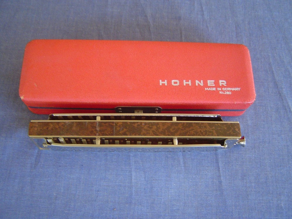 HOHNER "64 CHROMONICA" MODEL 280/64 "C" & RED STORAGE CASE